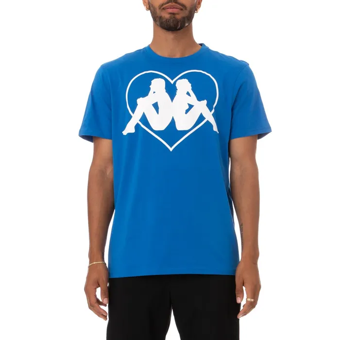 Authentic Love Zielona TShirt 8211 Blue Blue Kappa Mens TShirts Popular