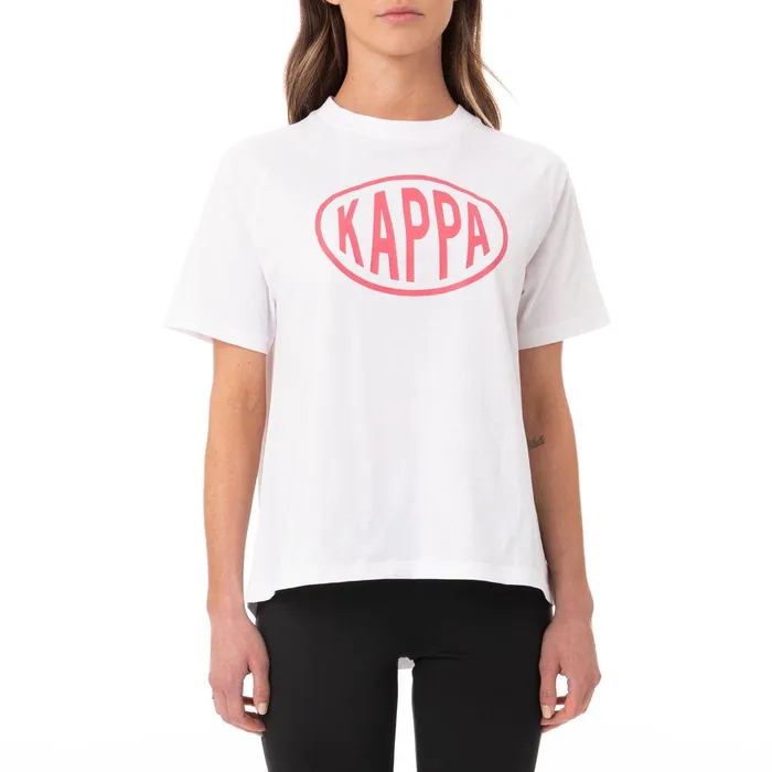 Authentic Pop Emasar TShirt 8211 White Fuchsia White Fuchsia Kappa Womens TShirts Near Me Authentic Pop Emasar TShirt 8211 White Fuchsia White Fuchsia Kappa Womens TShirts Near Me