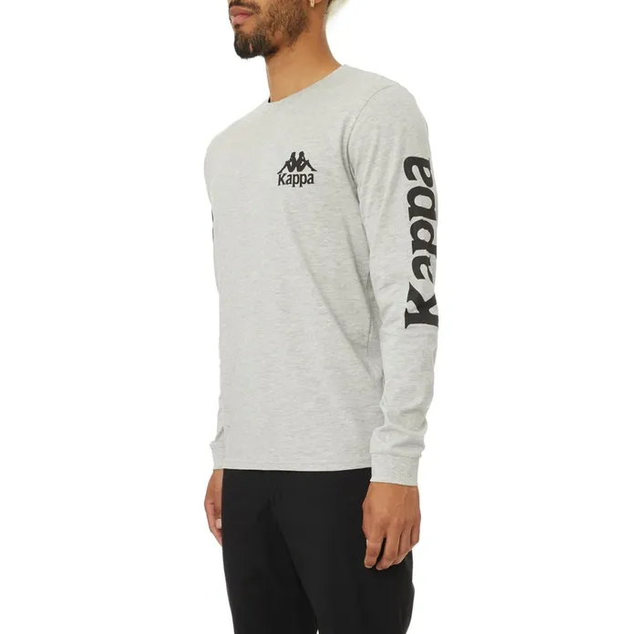 Authentic Ruiz 2 Long Sleeve TShirt 8211 Grey Grey Kappa Mens TShirts For Sale