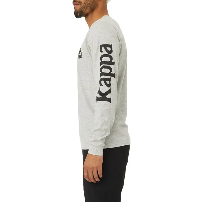 Authentic Ruiz 2 Long Sleeve TShirt 8211 Grey Grey Kappa Mens TShirts For Sale