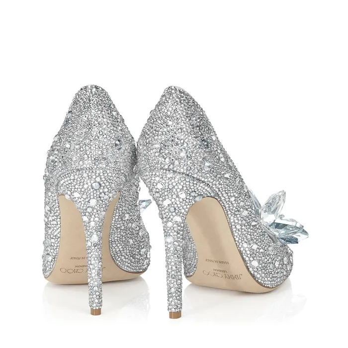 Avril Crystal Covered Pointy Toe Pumps Crystal Women JIMMY CHOO Bridal Shoes