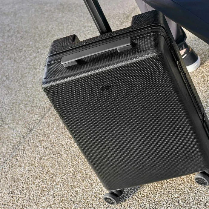 Bags Lacoste Mens Chantaco Polycarbonate Cabin Suitcase Black Outlet Factory