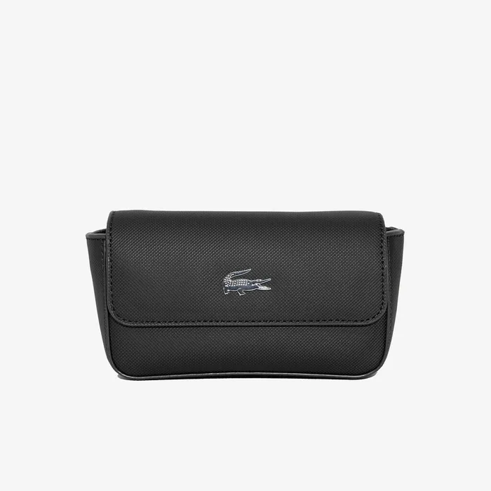 Bags Lacoste Womens Daily Classic Coated Canvas Fanny Pack Black Online