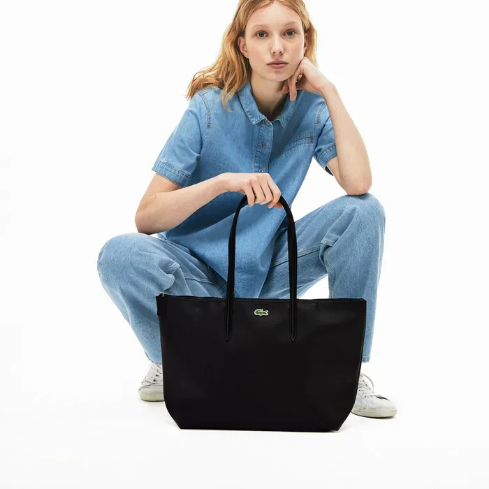 Bags Lacoste Womens L1212 Tote Bag Black Casaul