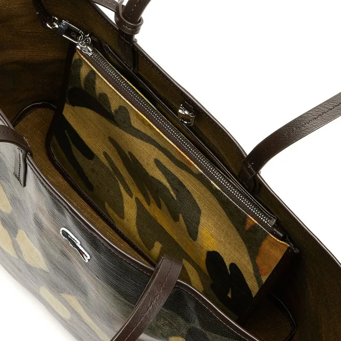 Bags Lacoste Womens Robert George Coated Print Canvas Tote Bag Original Green Online Outlet Store