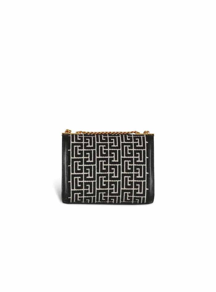 Balmain 1945 Bags Womens Bicolor Jacquard 1945 Backpack Black Balmain 1945 Bags Womens Bicolor Jacquard 1945 Backpack Black