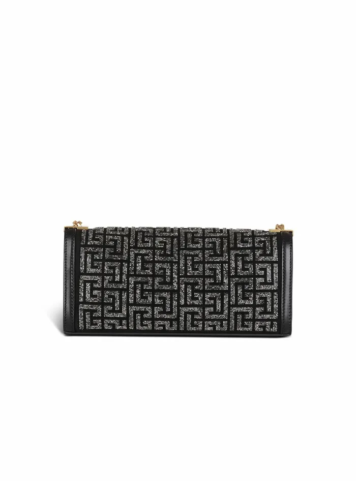 Balmain 1945 Bags Womens Calfskin Jacquard 1945 Clutch Bag With Swarovski Jewerly Black Balmain 1945 Bags Womens Calfskin Jacquard 1945 Clutch Bag With Swarovski Jewerly Black