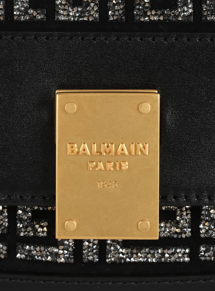 Balmain 1945 Bags Womens Calfskin Jacquard 1945 Clutch Bag With Swarovski Jewerly Black Balmain 1945 Bags Womens Calfskin Jacquard 1945 Clutch Bag With Swarovski Jewerly Black