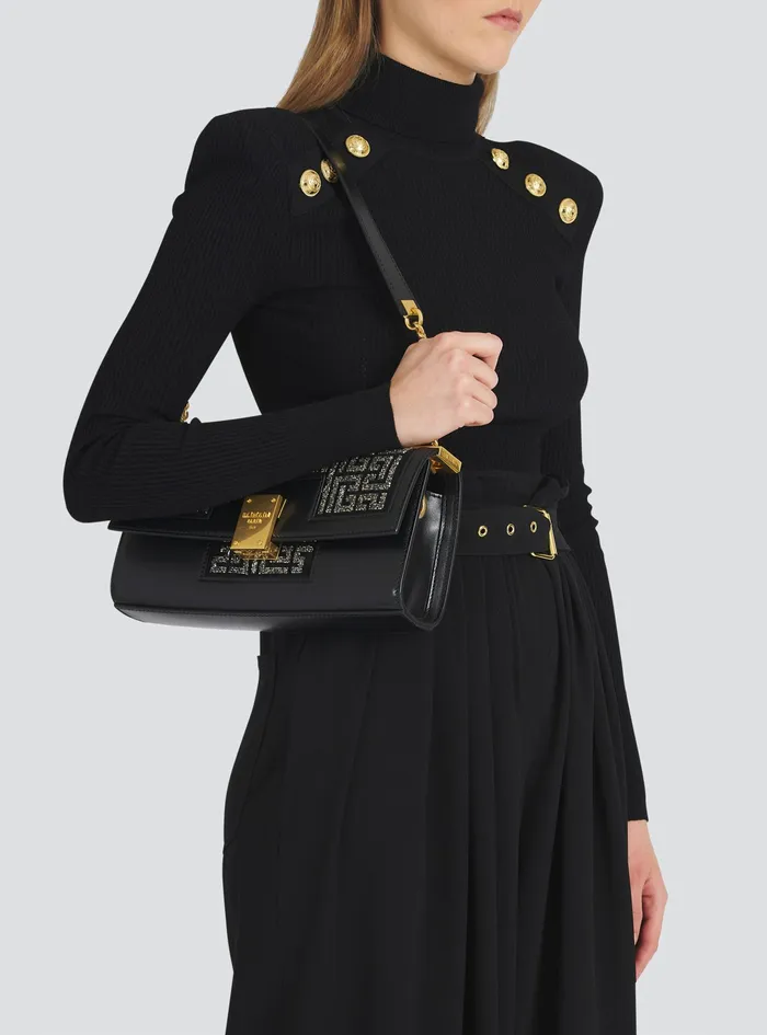 Balmain 1945 Bags Womens Calfskin Jacquard 1945 Clutch Bag With Swarovski Jewerly Black Balmain 1945 Bags Womens Calfskin Jacquard 1945 Clutch Bag With Swarovski Jewerly Black