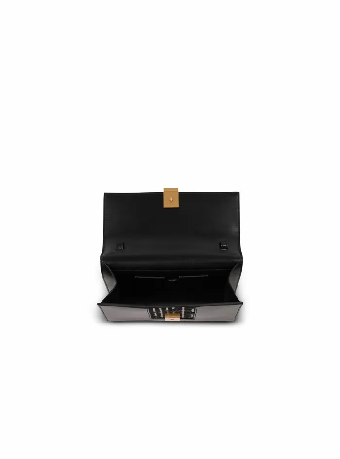 Balmain 1945 Bags Womens MiniSized Bicolor Jacquard 1945 Bag Black