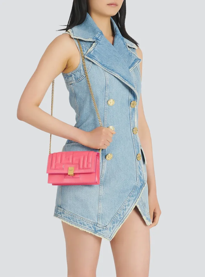 Balmain 1945 Bags Womens MiniSized Quilted Leather 1945 Bag Pink Balmain 1945 Bags Womens MiniSized Quilted Leather 1945 Bag Pink