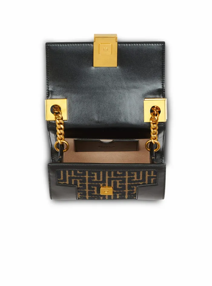 Balmain 1945 Bags Womens SmallSized Bicolor Jacquard 1945 Bag Khaki Balmain 1945 Bags Womens SmallSized Bicolor Jacquard 1945 Bag Khaki