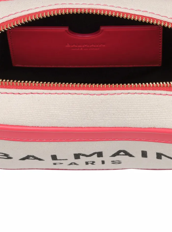Balmain BArmy Bags Womens Canvas BArmy Camera Bag With Leather Panels Pink Balmain BArmy Bags Womens Canvas BArmy Camera Bag With Leather Panels Pink