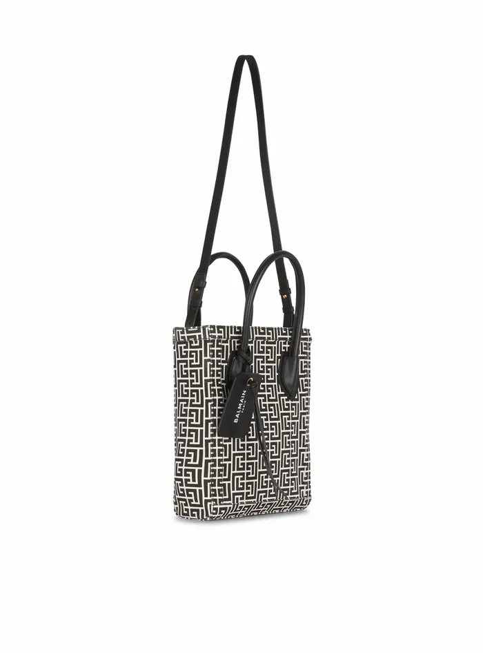 Balmain BArmy Bags Womens Monogram Canvas BArmy 26 Bag Black Balmain BArmy Bags Womens Monogram Canvas BArmy 26 Bag Black