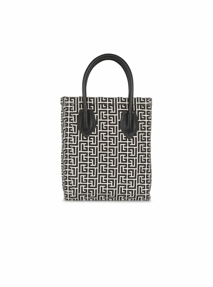 Balmain BArmy Bags Womens Monogram Canvas BArmy 26 Bag Black Balmain BArmy Bags Womens Monogram Canvas BArmy 26 Bag Black