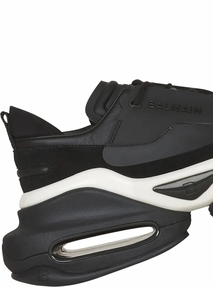 Balmain BBold Womens Exclusive 8211 Leather BBold LowTop Sneakers Black Balmain BBold Womens Exclusive 8211 Leather BBold LowTop Sneakers Black
