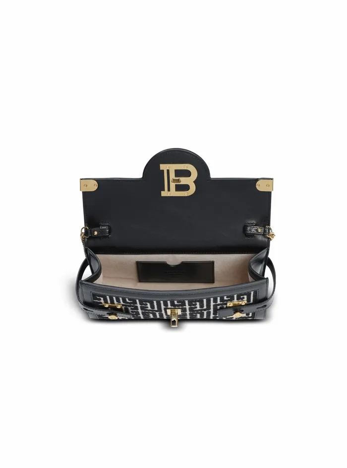 Balmain BBuzz Bags Womens Bicolor Jacquard BBuzz 23 Clutch Black Balmain BBuzz Bags Womens Bicolor Jacquard BBuzz 23 Clutch Black