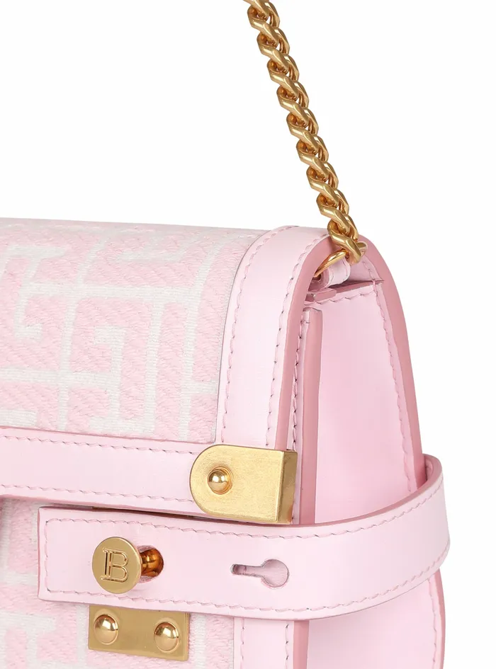 Balmain BBuzz Bags Womens Bicolor Jacquard BBuzz 23 Clutch Pink Balmain BBuzz Bags Womens Bicolor Jacquard BBuzz 23 Clutch Pink