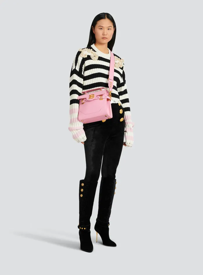 Balmain BBuzz Bags Womens Quilted Leather BBuzz 23 Bag Pink Balmain BBuzz Bags Womens Quilted Leather BBuzz 23 Bag Pink