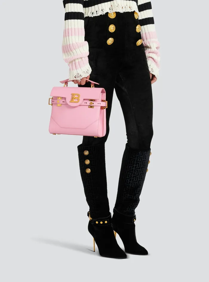 Balmain BBuzz Bags Womens Quilted Leather BBuzz 23 Bag Pink Balmain BBuzz Bags Womens Quilted Leather BBuzz 23 Bag Pink