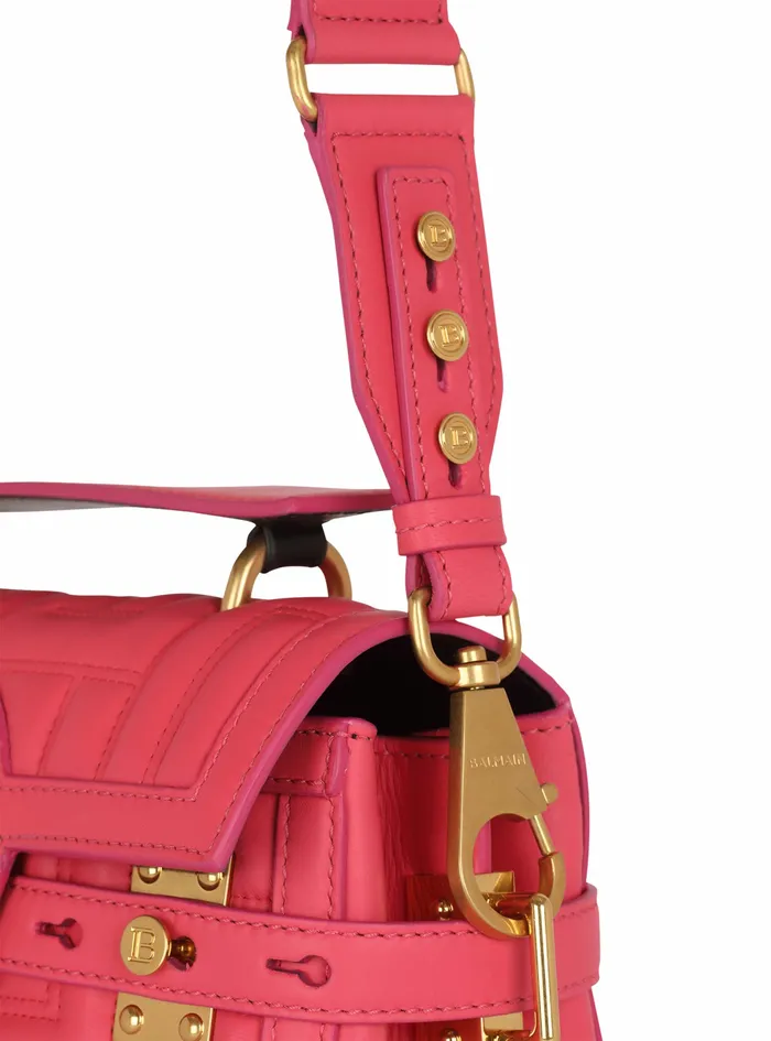 Balmain BBuzz Bags Womens Quilted Leather BBuzz 23 Bag Pink Balmain BBuzz Bags Womens Quilted Leather BBuzz 23 Bag Pink
