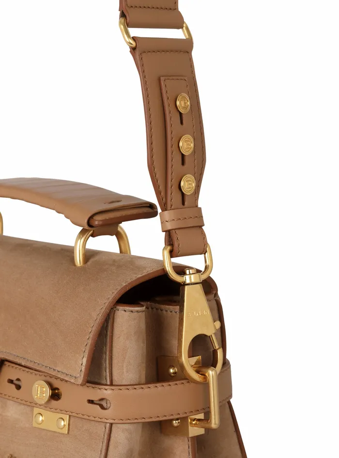 Balmain BBuzz Bags Womens SandColored Suede BBuzz 23 Bag Beige Balmain BBuzz Bags Womens SandColored Suede BBuzz 23 Bag Beige