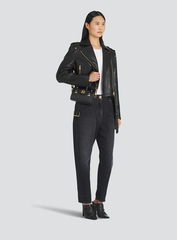 Balmain BBuzz Bags Womens Smooth Leather BBuzz 19 Bag Black Balmain BBuzz Bags Womens Smooth Leather BBuzz 19 Bag Black