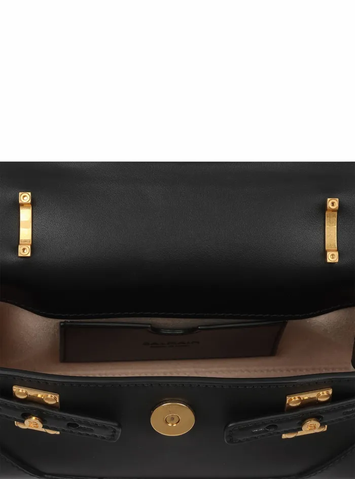 Balmain BBuzz Bags Womens Smooth Leather BBuzz 19 Bag Black Balmain BBuzz Bags Womens Smooth Leather BBuzz 19 Bag Black
