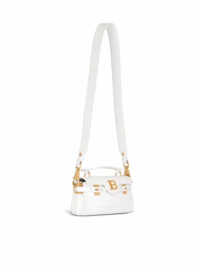 Balmain BBuzz Bags Womens Smooth White Leather BBuzz 19 Bag White Balmain BBuzz Bags Womens Smooth White Leather BBuzz 19 Bag White