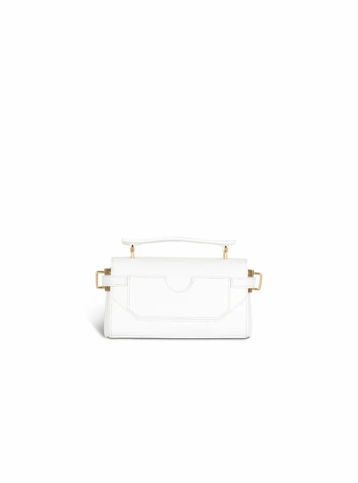 Balmain BBuzz Bags Womens Smooth White Leather BBuzz 19 Bag White Balmain BBuzz Bags Womens Smooth White Leather BBuzz 19 Bag White