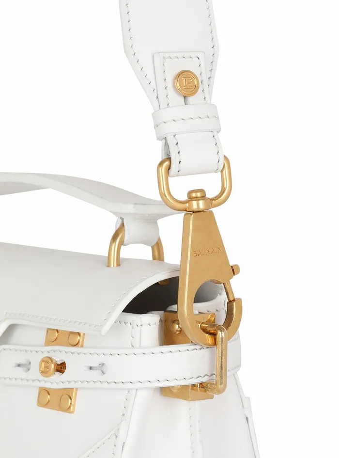 Balmain BBuzz Bags Womens Smooth White Leather BBuzz 19 Bag White Balmain BBuzz Bags Womens Smooth White Leather BBuzz 19 Bag White