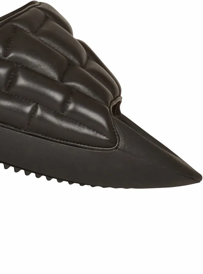 Balmain BIt Womens Quilted Leather BIt Mules Black Balmain BIt Womens Quilted Leather BIt Mules Black