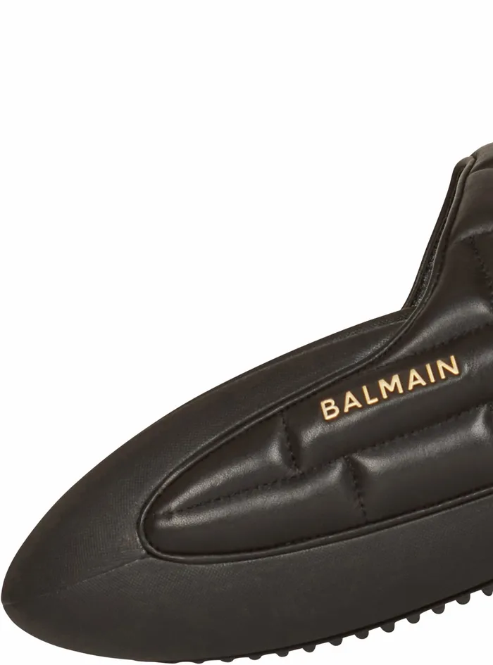 Balmain BIt Womens Quilted Leather BIt Mules Black Balmain BIt Womens Quilted Leather BIt Mules Black