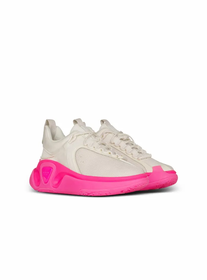 Balmain BRunner Womens Gummy Leather And Mesh BRunner Sneakers Pink Balmain BRunner Womens Gummy Leather And Mesh BRunner Sneakers Pink