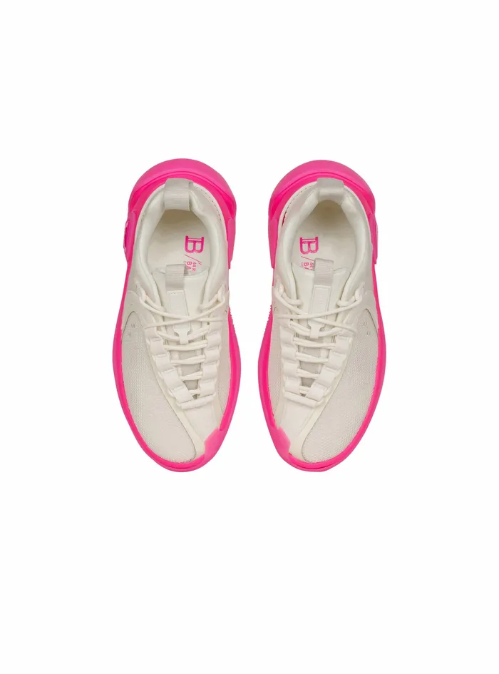 Balmain BRunner Womens Gummy Leather And Mesh BRunner Sneakers Pink Balmain BRunner Womens Gummy Leather And Mesh BRunner Sneakers Pink