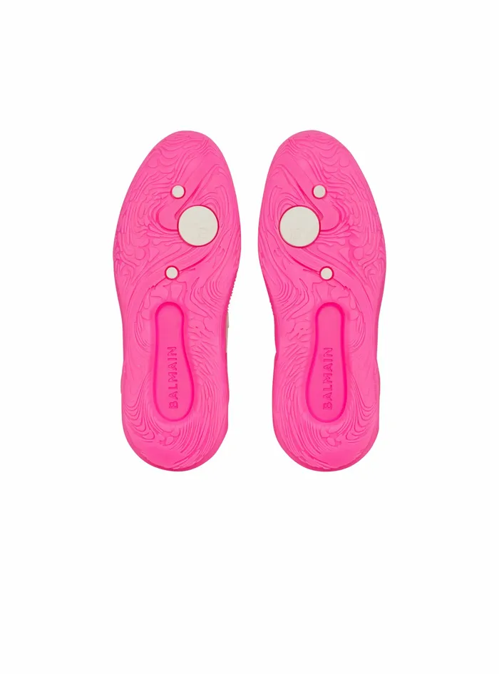 Balmain BRunner Womens Gummy Leather And Mesh BRunner Sneakers Pink Balmain BRunner Womens Gummy Leather And Mesh BRunner Sneakers Pink