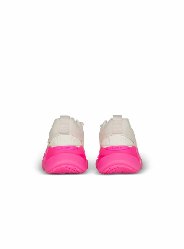 Balmain BRunner Womens Gummy Leather And Mesh BRunner Sneakers Pink Balmain BRunner Womens Gummy Leather And Mesh BRunner Sneakers Pink