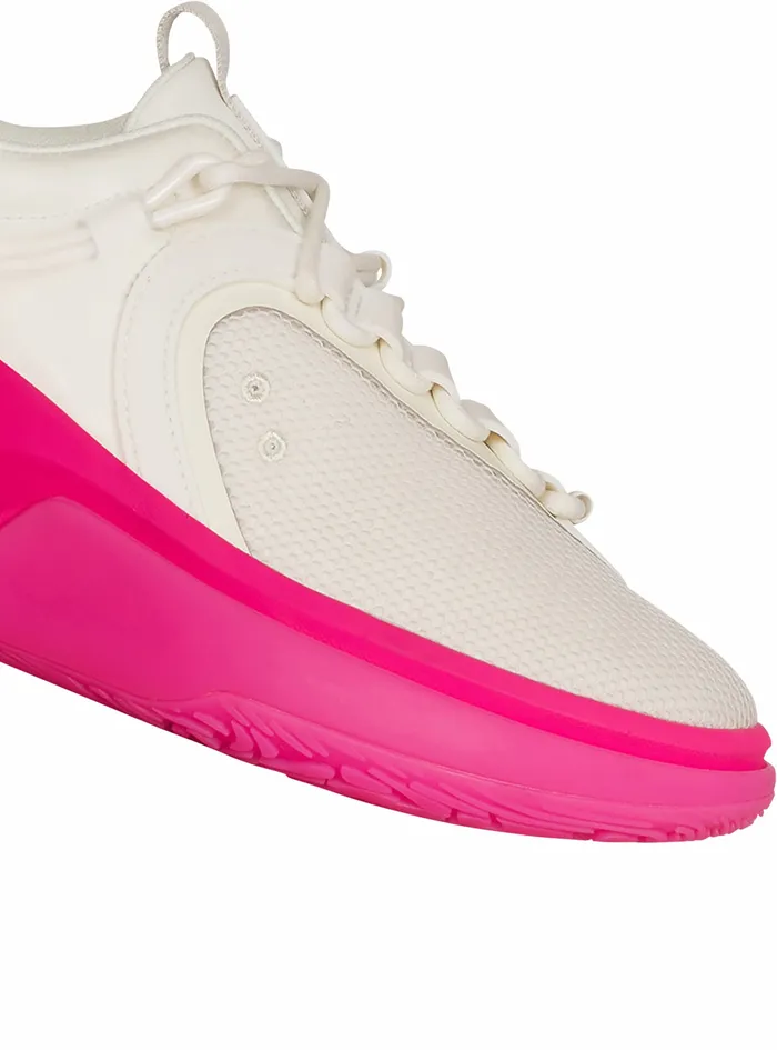 Balmain BRunner Womens Gummy Leather And Mesh BRunner Sneakers Pink Balmain BRunner Womens Gummy Leather And Mesh BRunner Sneakers Pink