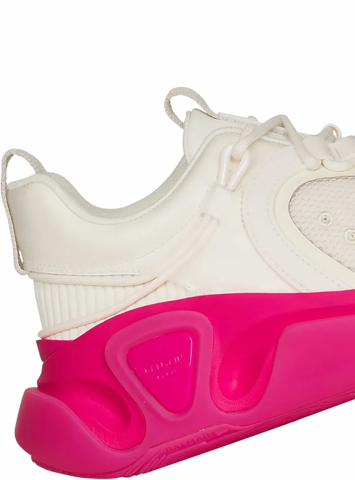 Balmain BRunner Womens Gummy Leather And Mesh BRunner Sneakers Pink Balmain BRunner Womens Gummy Leather And Mesh BRunner Sneakers Pink