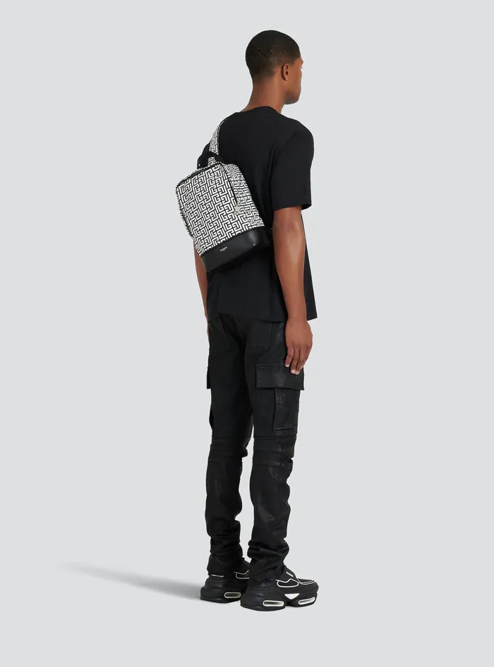 Balmain Bags And Backpacks Mens Bicolor Nylon City Crossbody Backpack Black Balmain Bags And Backpacks Mens Bicolor Nylon City Crossbody Backpack Black