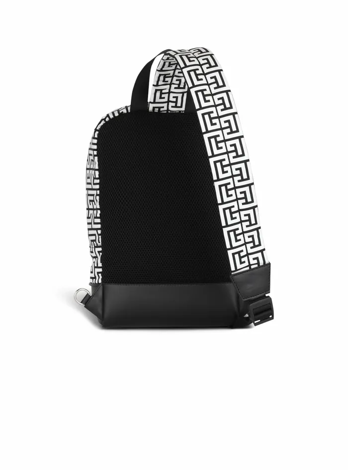 Balmain Bags And Backpacks Mens Bicolor Nylon City Crossbody Backpack Black Balmain Bags And Backpacks Mens Bicolor Nylon City Crossbody Backpack Black