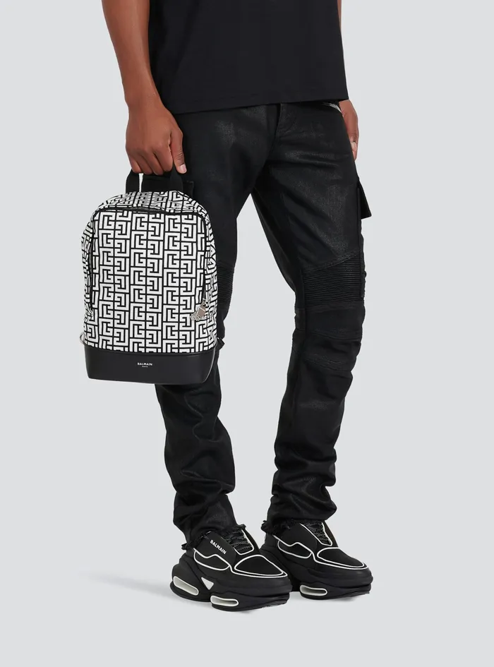 Balmain Bags And Backpacks Mens Bicolor Nylon City Crossbody Backpack Black Balmain Bags And Backpacks Mens Bicolor Nylon City Crossbody Backpack Black