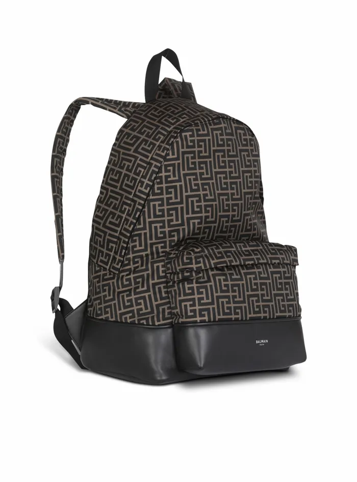 Balmain Bags And Backpacks Mens Bicolorjacquard 1945 Backpack Khaki Balmain Bags And Backpacks Mens Bicolorjacquard 1945 Backpack Khaki
