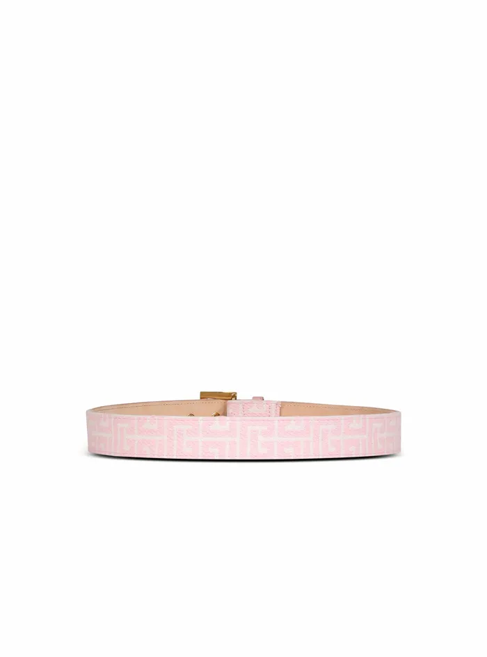 Balmain Belts Womens Bicolor Jacquard BClassic Belt Pink