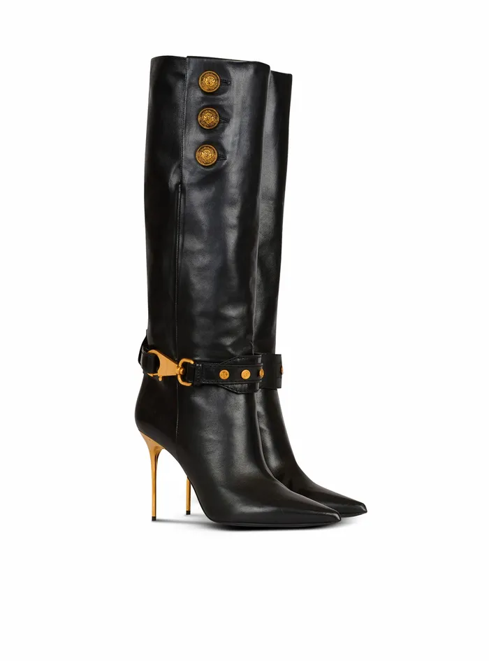 Balmain Boots And Rangers Womens Leather Robin Boots Black Balmain Boots And Rangers Womens Leather Robin Boots Black