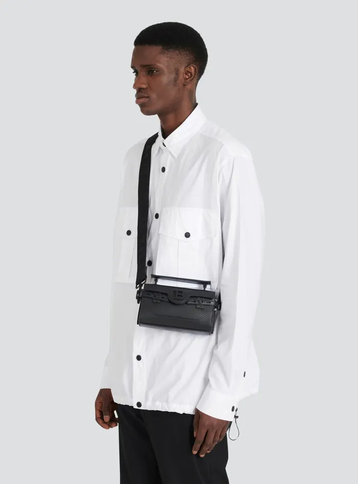 Balmain CrossBody Bags Mens Smooth Leather BBuzz 19 Baguette Bag Black Balmain CrossBody Bags Mens Smooth Leather BBuzz 19 Baguette Bag Black