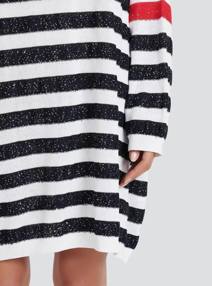 Balmain Dresses Womens High Summer Capsule Striped Knit Dress Multicolor Balmain Dresses Womens High Summer Capsule Striped Knit Dress Multicolor