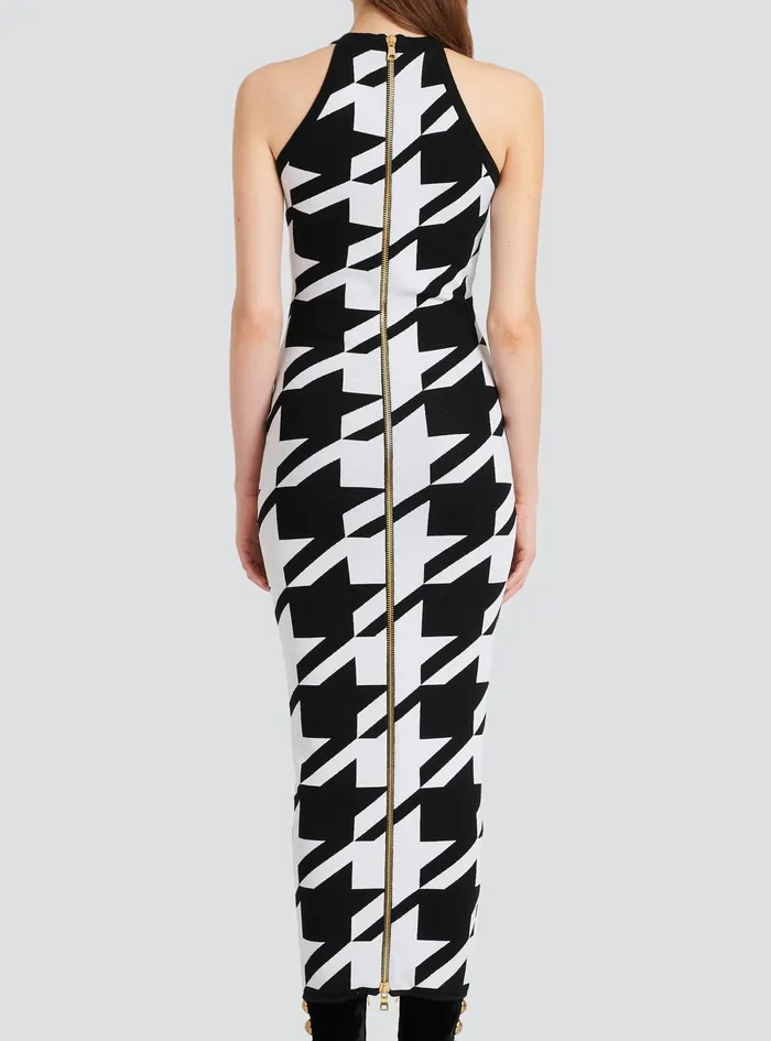 Balmain Dresses Womens MidLength Knit Dress Black Balmain Dresses Womens MidLength Knit Dress Black