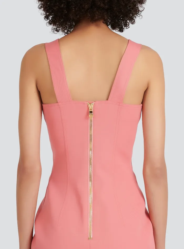 Balmain Dresses Womens Short Buttoned Dress Pink Balmain Dresses Womens Short Buttoned Dress Pink