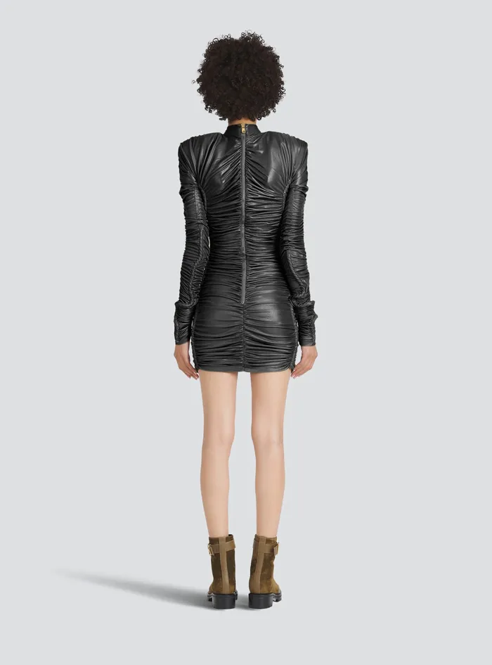 Balmain Dresses Womens Short Jersey Dress Silver Balmain Dresses Womens Short Jersey Dress Silver